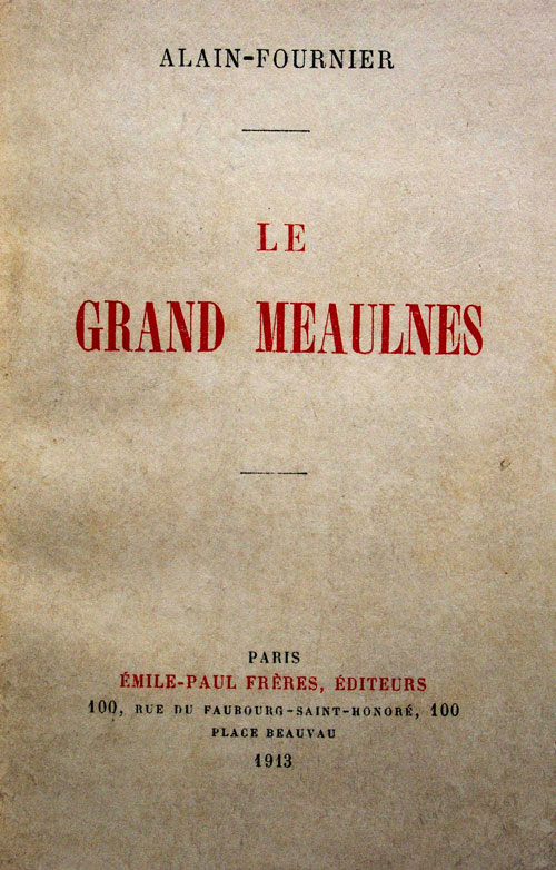 Couverture originale du Grand Meaulnes chez Emile-Paul