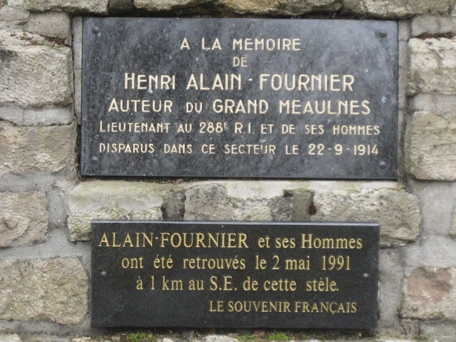 plaque sur la croix de Calonne