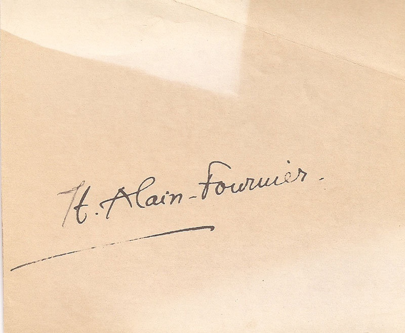 signature d'Alain-Fournier