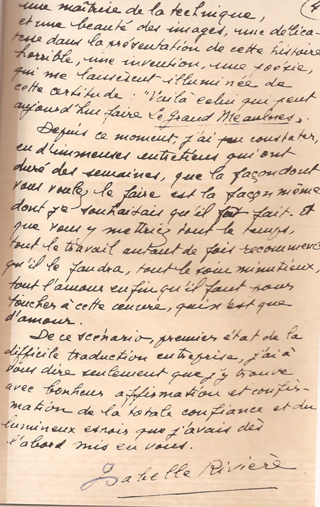 Lettre d'Isabelle page 4